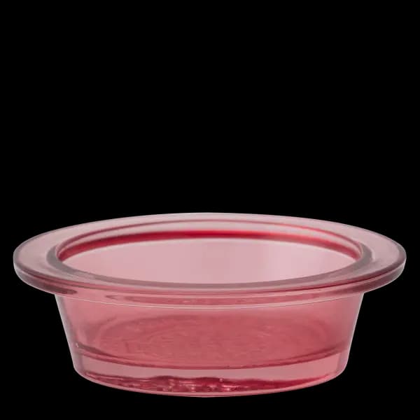 Pink Glass Dish (Round Lip 84 mm x 27 mm)