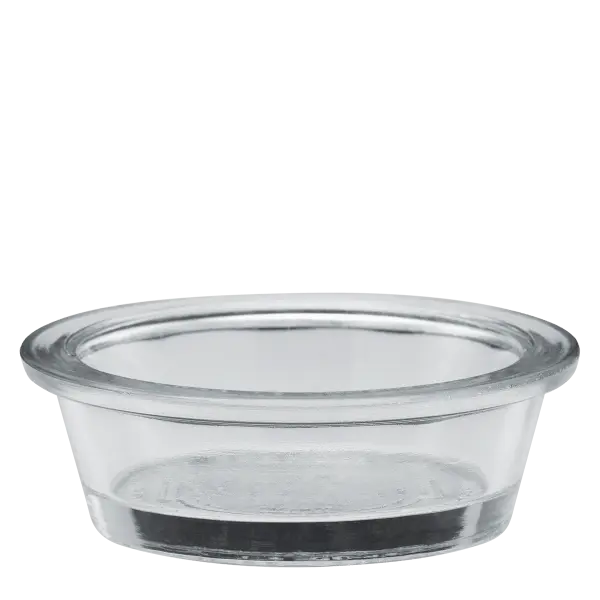 Clear Glass Round Big Lip Dish (80x25MM)