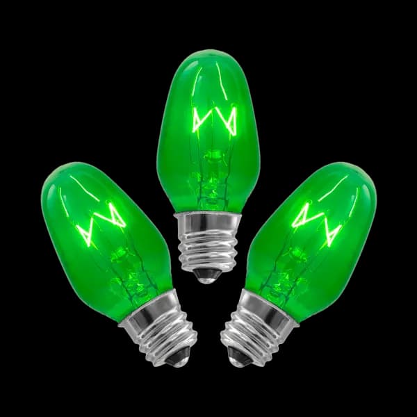 15-Watt Bulb - 3-pack - Green